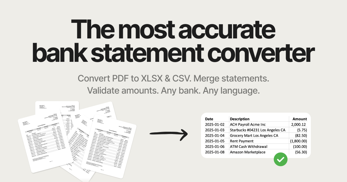 Bank PDF Converter screenshot 1