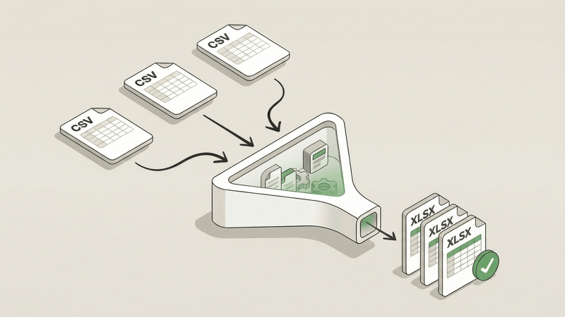 CSV to Excel Converter Tool — Free, Instant, Private