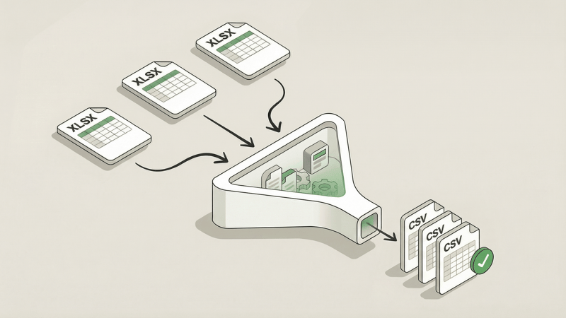Excel to CSV Converter Tool — Free, Instant, Private